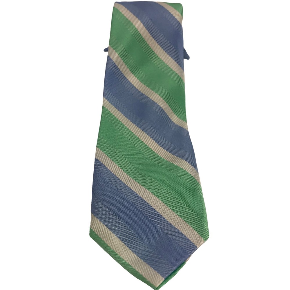 Youth Blue and Green  Clip on Tie